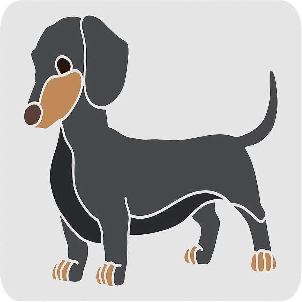 1pc Dachshund στένσιλ 29.7x21cm μεγάλο επαναχρησιμοποιήσιμο κατοικίδιο σκυλί που σχεδιάζει στένσιλ εραστής ζώων DIY πρότυπο χαριτωμένο στένσιλ σκυλιών Dachshund για τη ζωγραφική Home Decorati