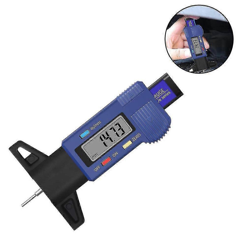 Tire Tread Depth Gauge Tire Tread Gauge Auto Depth Gauge Motorcycle Tread Gauge Caliper Lcd Display, 0-25 Mm