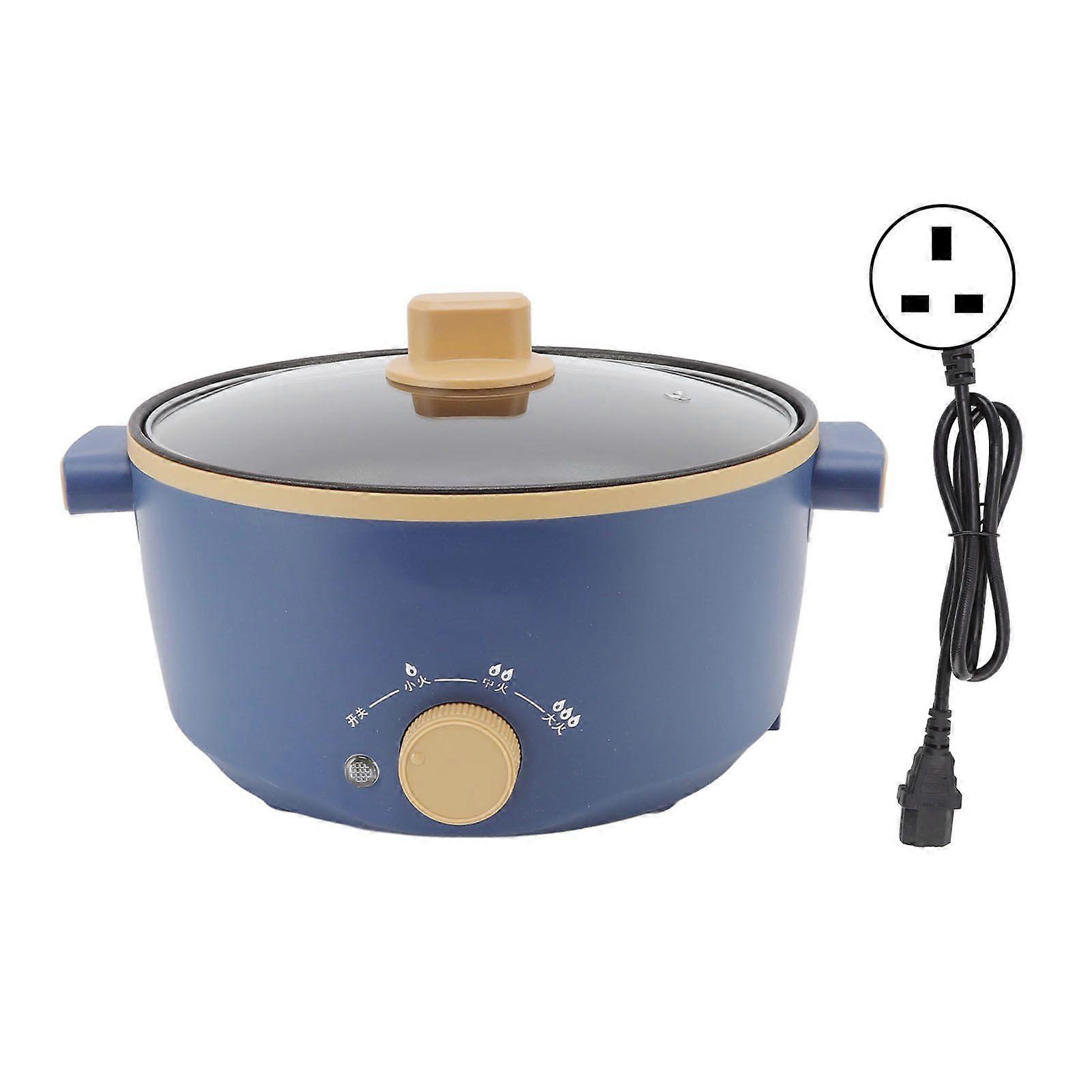 800W Electric Cooker 2.5L 3 Speed Control Single Layer Multifunctional Electric Pot Cooker UK Plug 220V