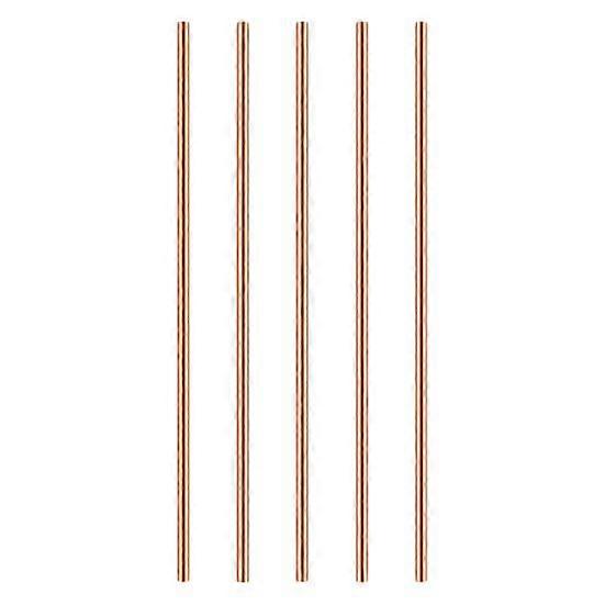 5Pcs Pure Copper Round Rods Sturdy Durable Versatile Electrode Rods for Metal Crafts DIY Projects Machinery Industry