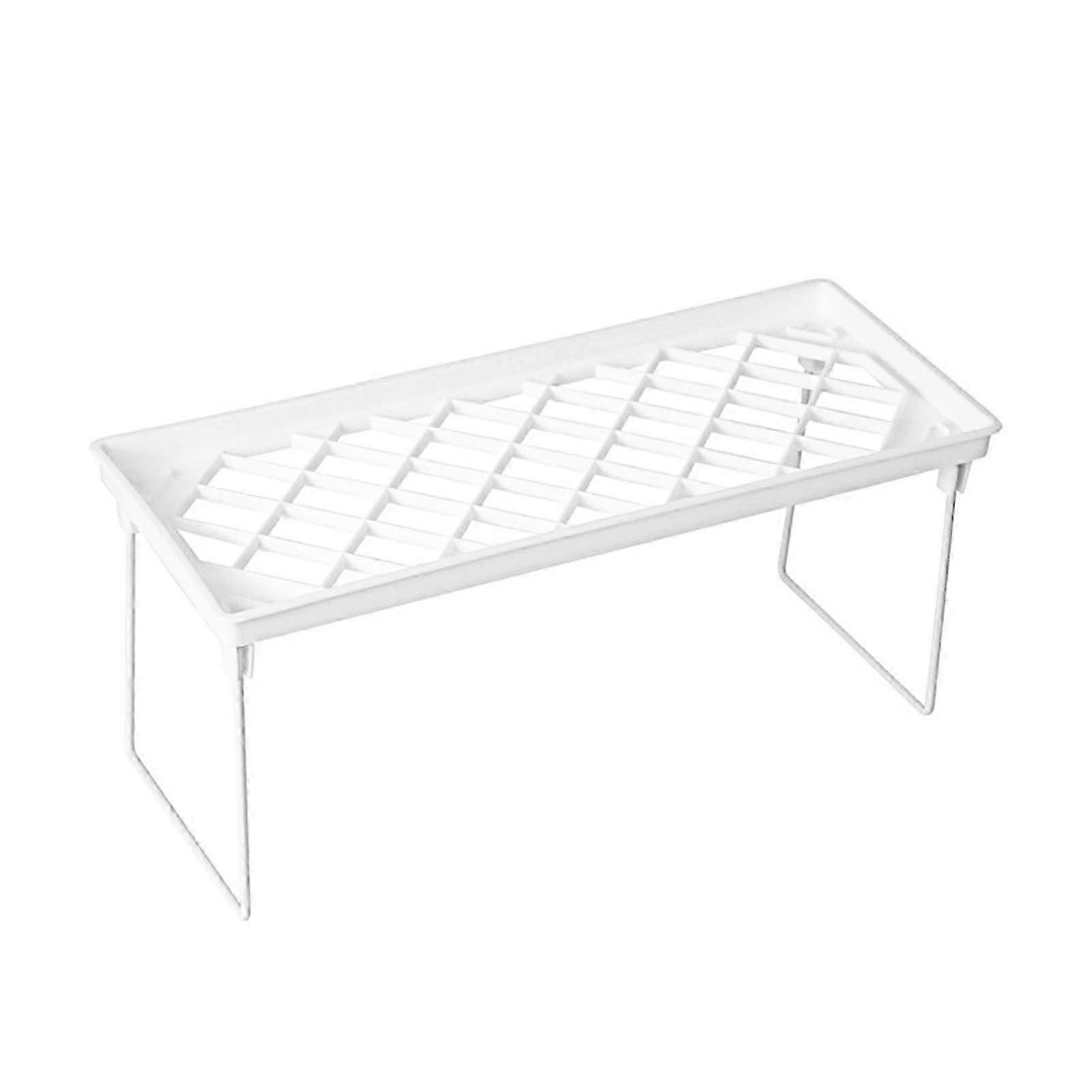 Stackable Countertop Shelf Cabinet Cupboard Organizer Multi-Function Concise Kitchen Storage Rack Foldable Storage Shelf Small Storage Rack for Bathro