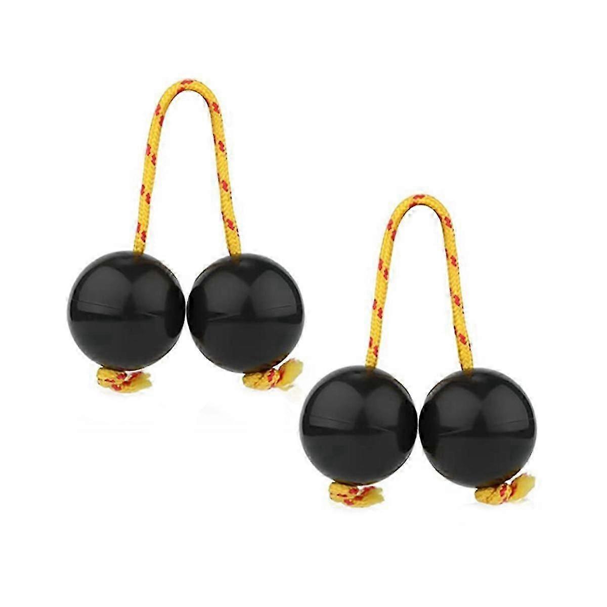 1 Pairs of Rhythm Balls, Shaker Cup Instruments Classic African Rattles Hand Percussion Instruments (Black)