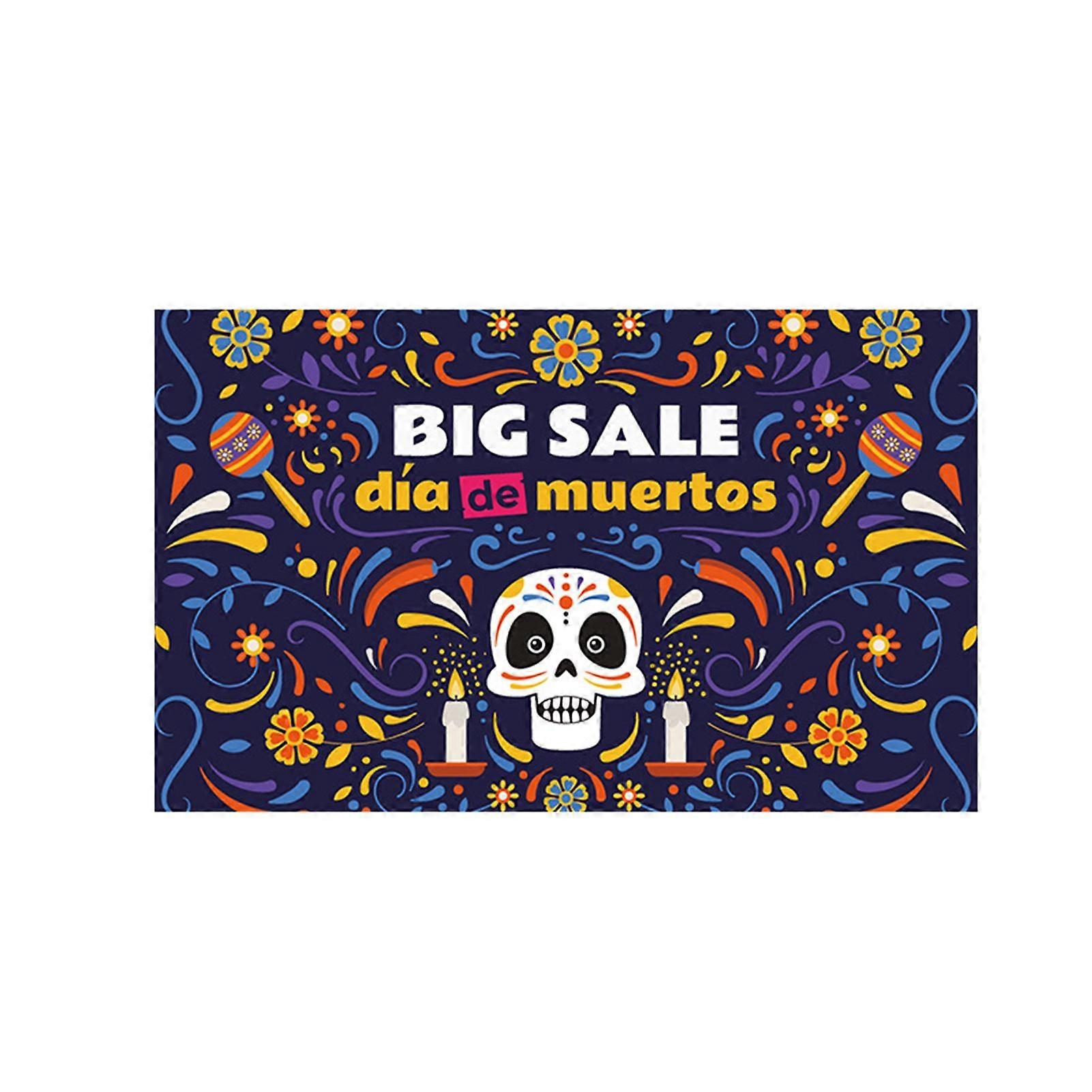 Mexican Skull Backdrop Banners Zombie Skeleton Printed Photography Banners Reusable Party Prop