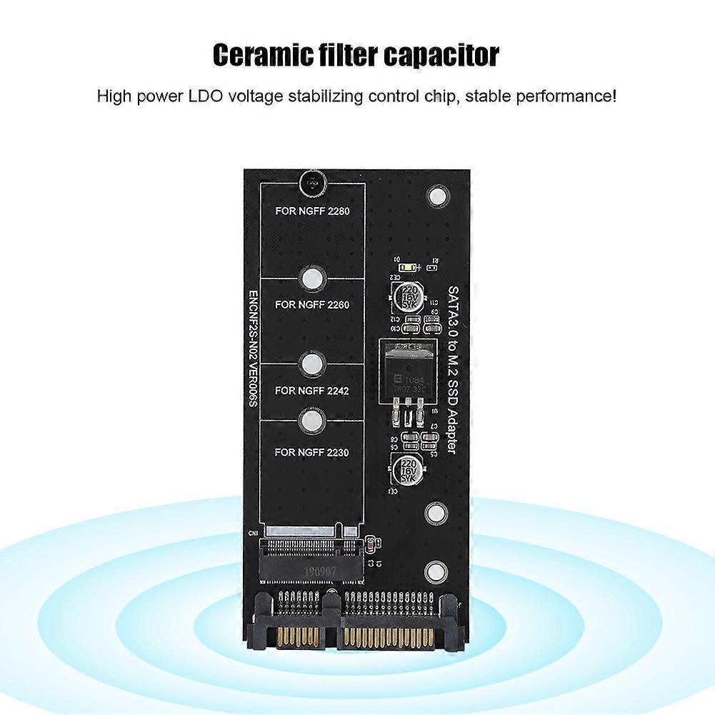 M.2 NGFF to SATA 22PIN SSD Adapter Riser Card Model ENCNF2S-N02