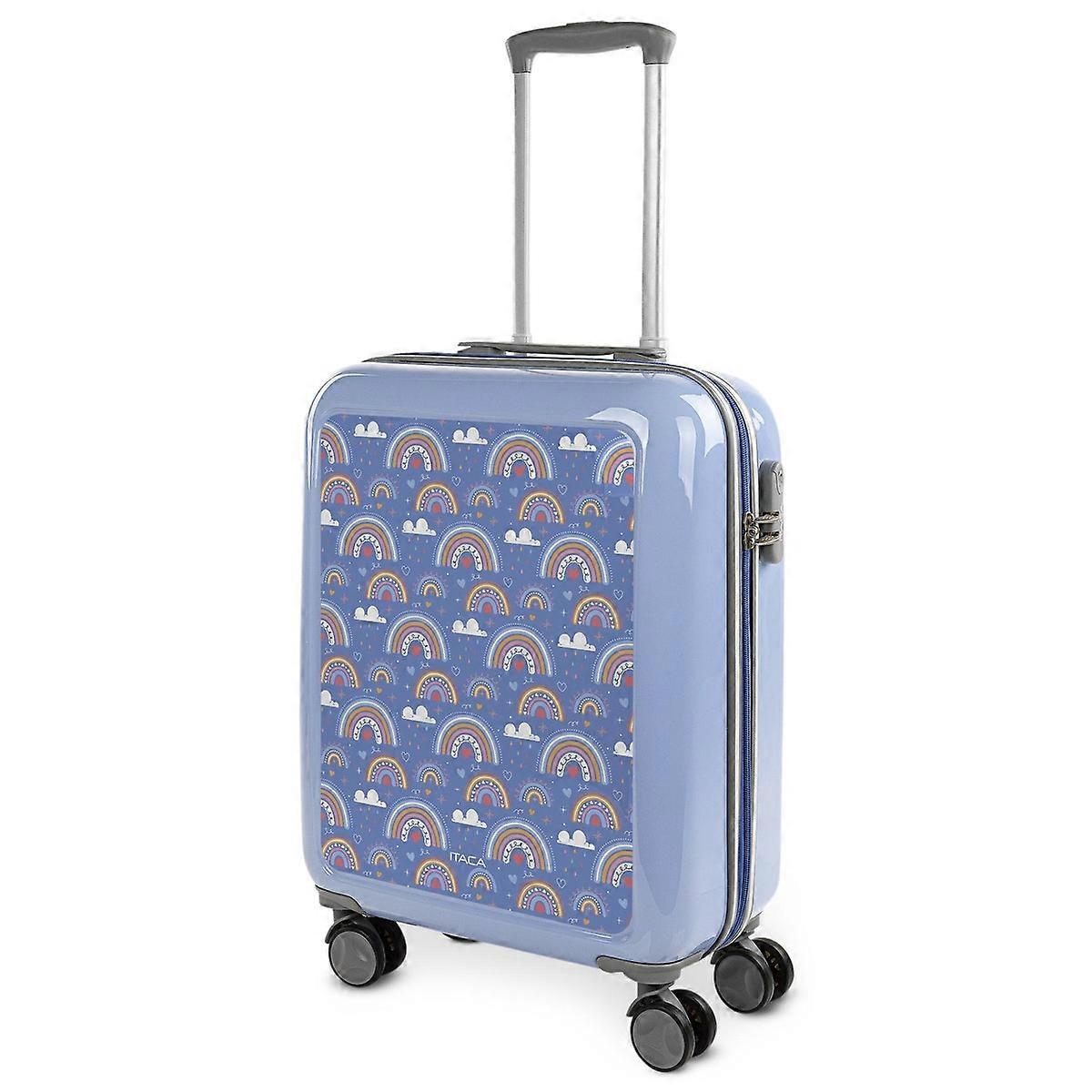 Itaca Small Customized Pc Suitcase Blue Base