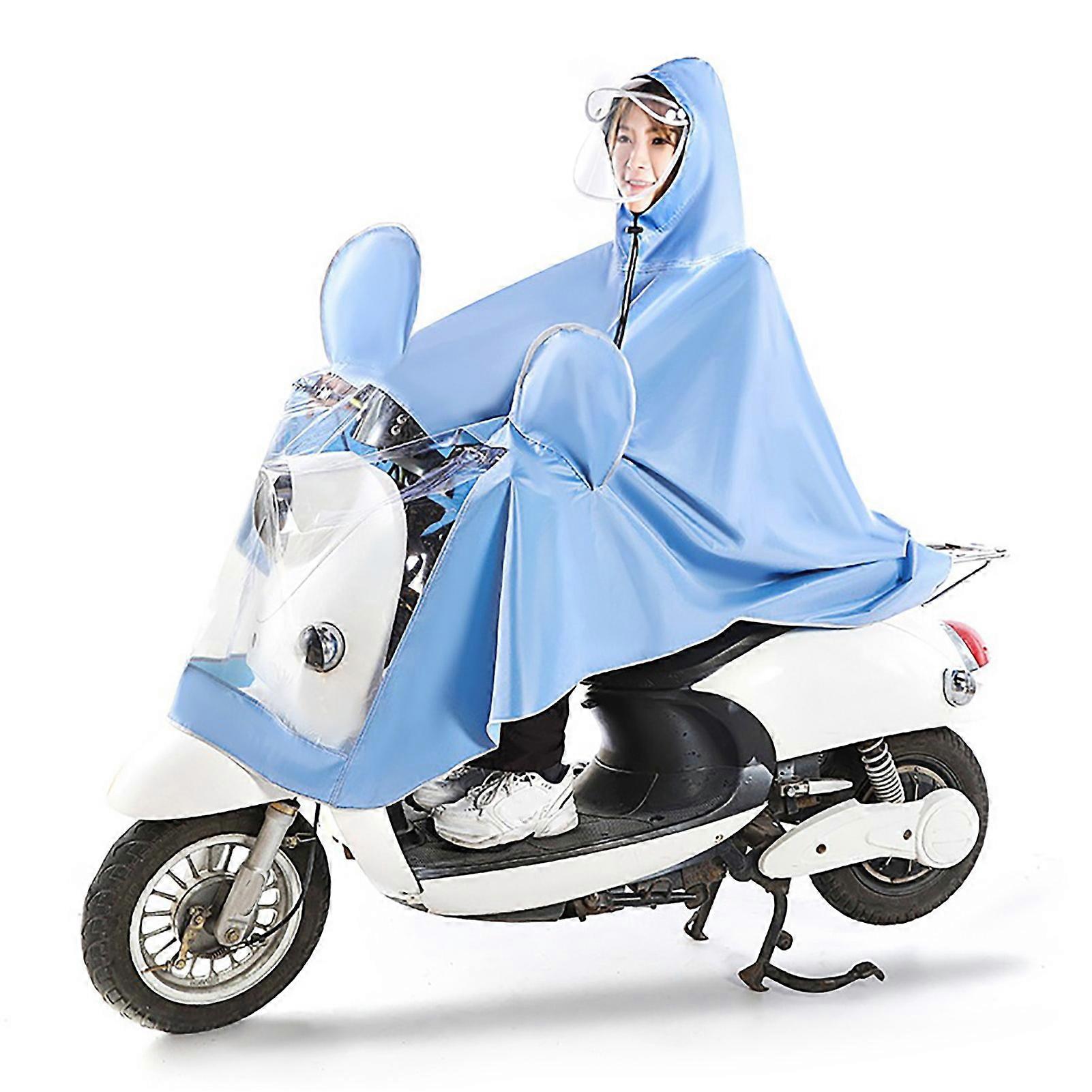دراجة كهربائية المطر المعطف المحمولة ركوب الدراجات مقاوم للماء معطف واق من المطر للدراجات النارية للبالغين 5xl أزرق