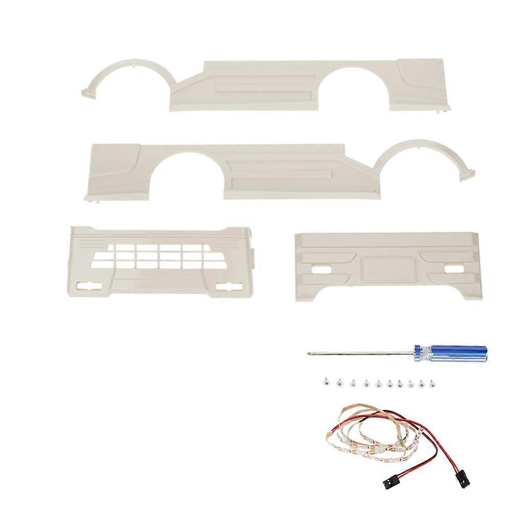 1:10 WPL 2WD D12 Surrounding Device of RC Model Truck Drift Climbing Interior Trim Spare Part DIY Car Bumper Assembly White