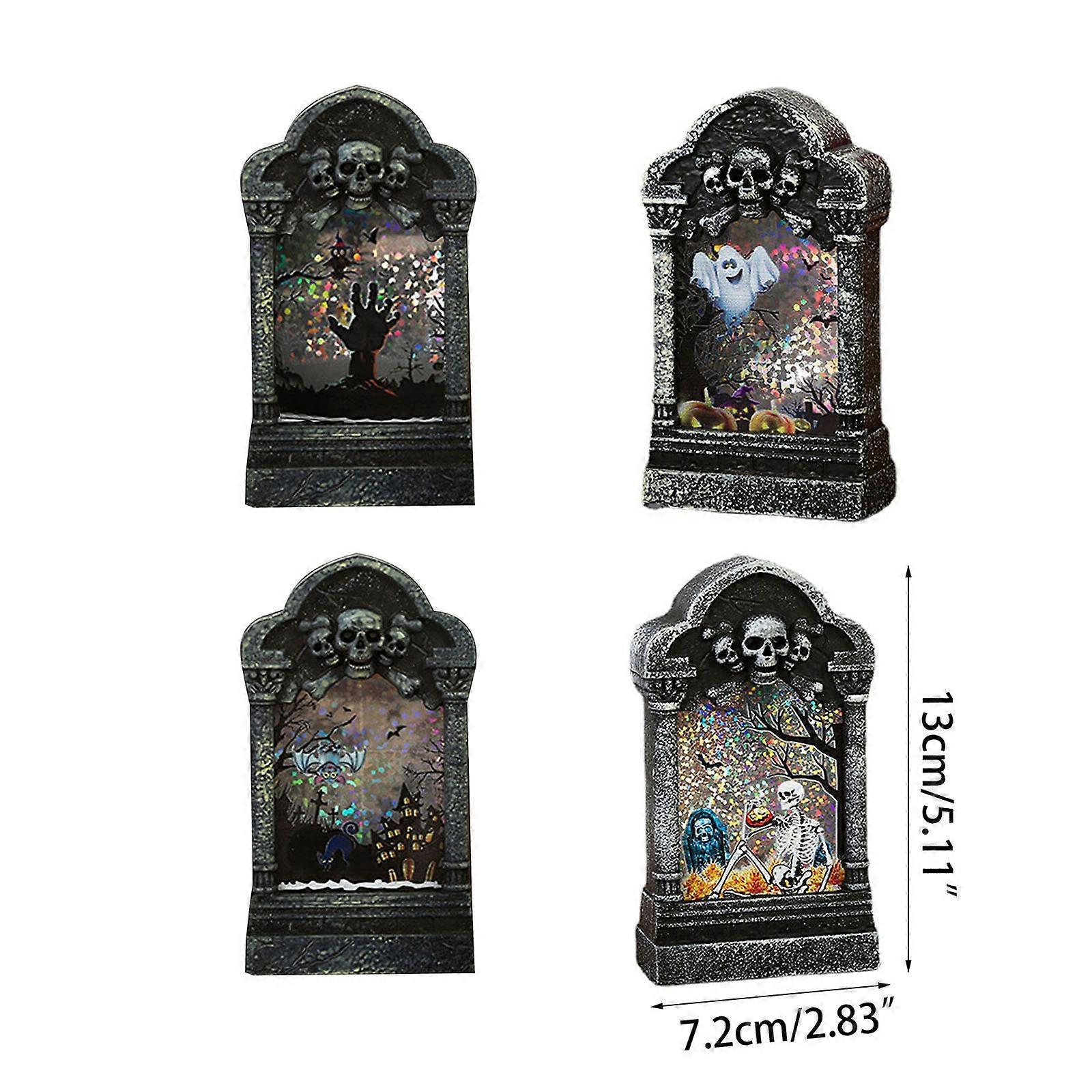 ハロウィンランタンLED墓石ライト電池式スケルトンゴーストキャッスルホリデーホームデコレーションファミリーギフト