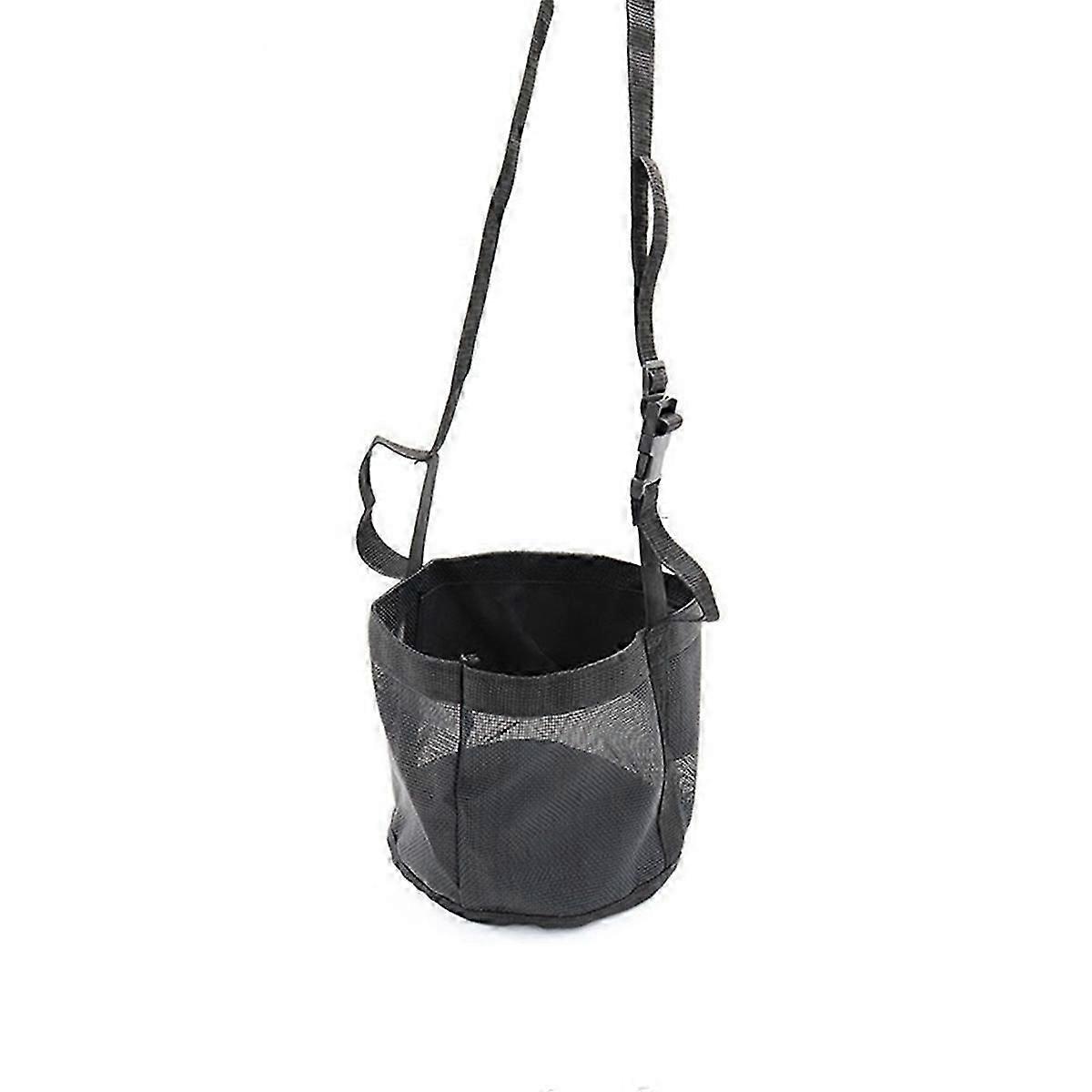 Justerbar elastisk höfoderpåse för hästar - Utomhushalsfoderpåse i -24x25cm