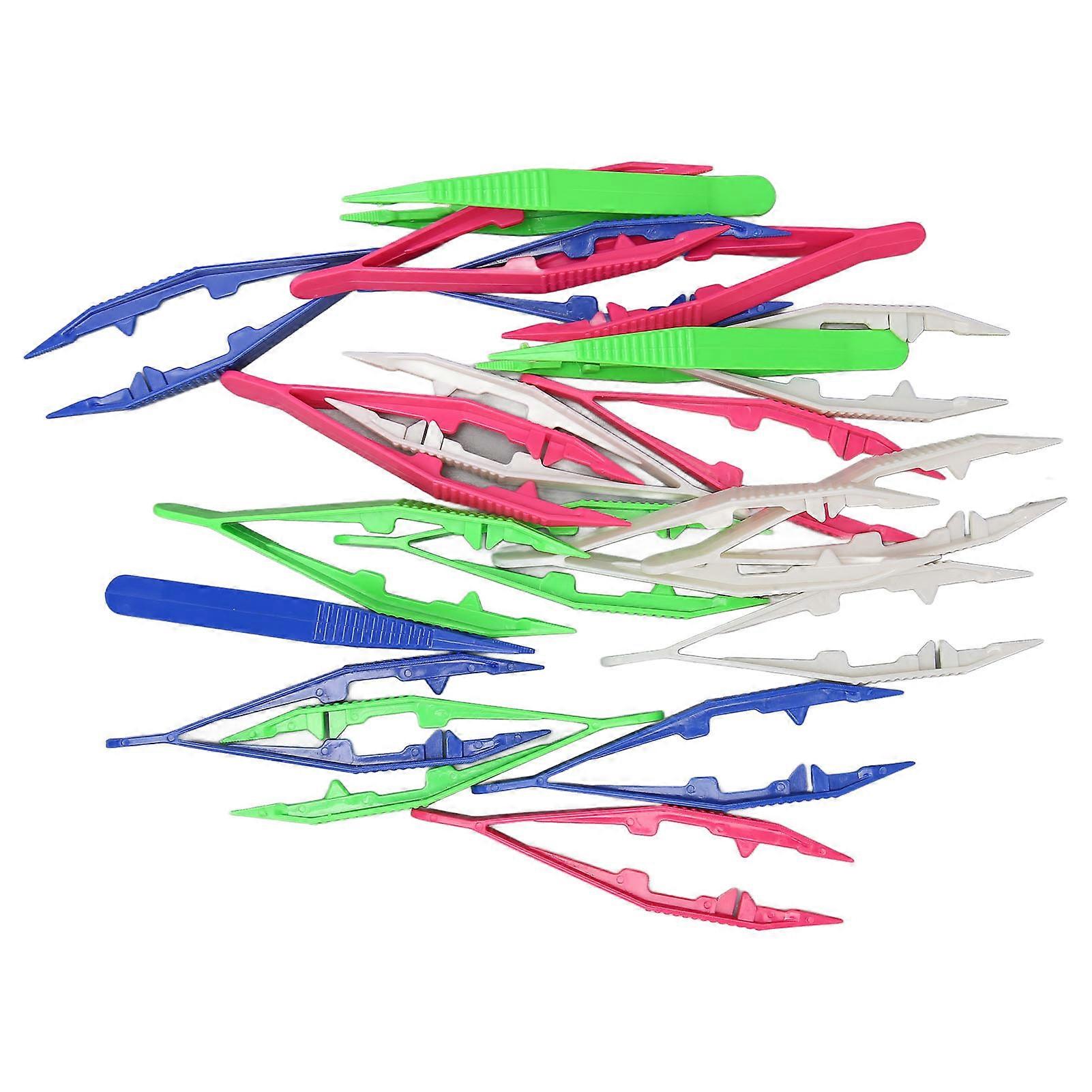 20pcs Plastic Tweezers for Beading and Craft Projects