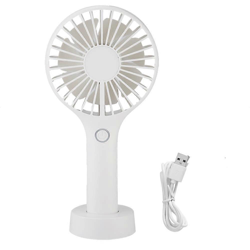 Mini USB Rechargeable Handhold Portable Desktop Cooling Fan (White)
