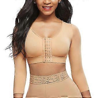 Damen Sport Shapewear 3/4 Ärmel Armformer Frontverschluss Kompressions-BH (multioptional)