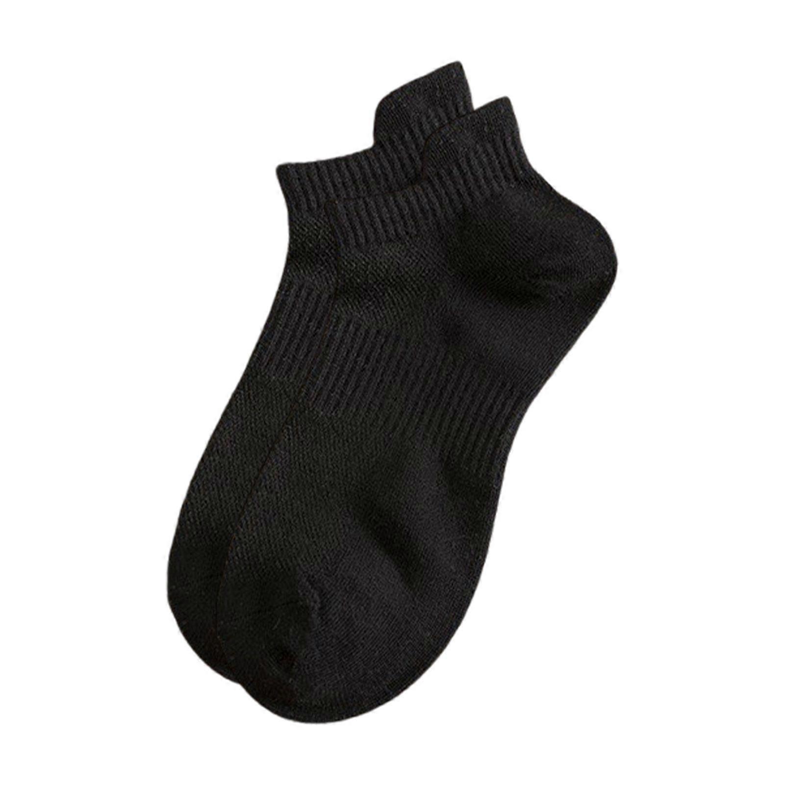 1 Pair Men Socks Short Cut Low-tube Solid Color Thin Soft Breathable Sweat Absorption No Odor Anti-slip Elastic Quick-drying Casual Sports Socks