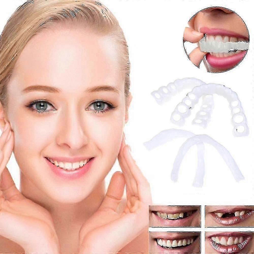 2 Set Instant Veneers Dentures Fake Teeth Smile Teeth Top Fake Teeth