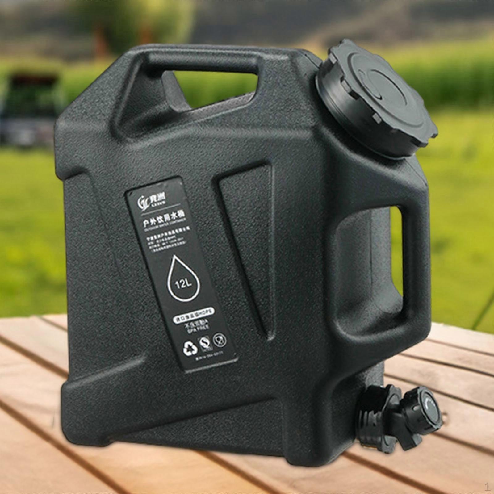 12L Water Container, Bucket with Faucet Large Tank, Storage Jug, Carrier for