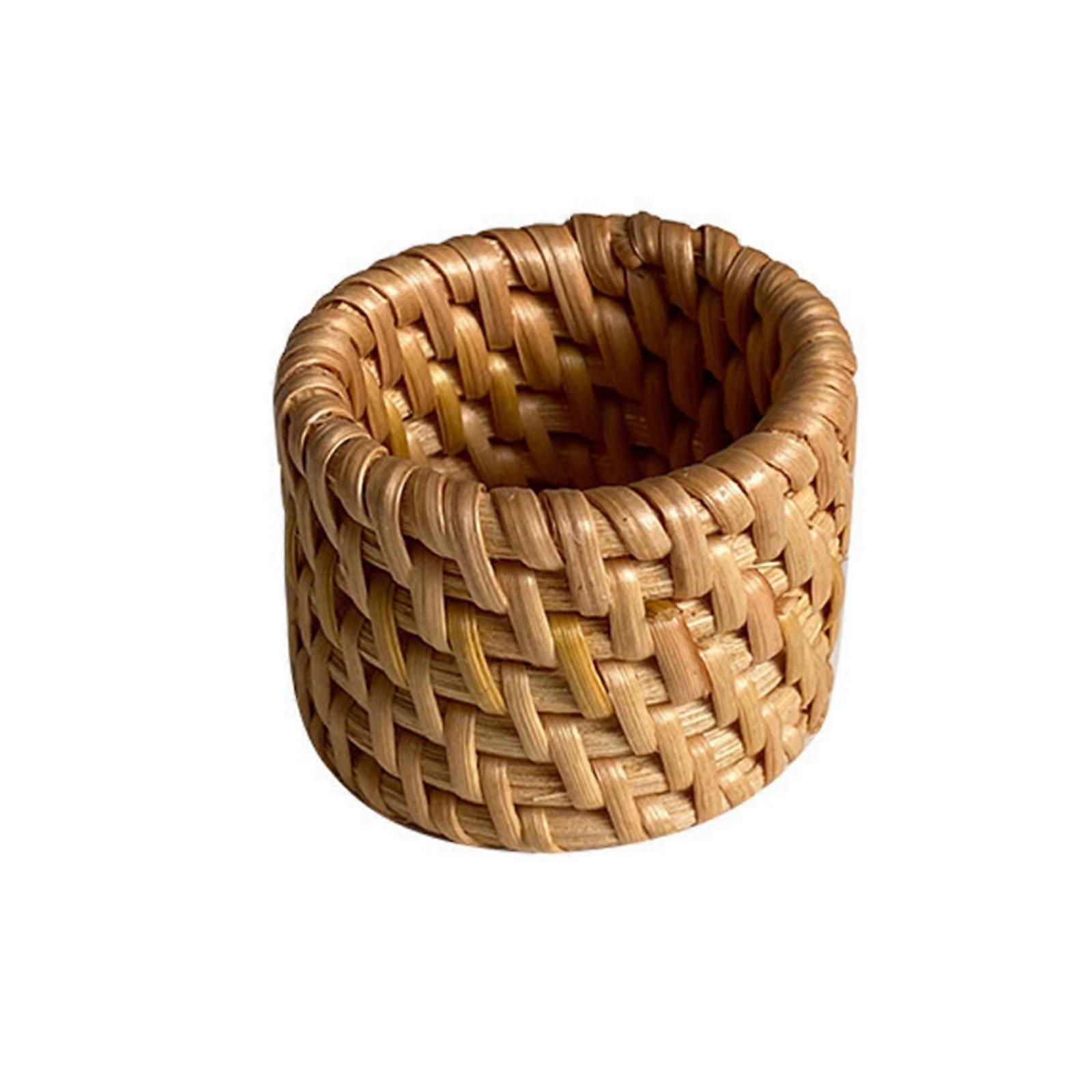 Napkin Holder for Elegant Table Decoration and Event Woven Rattan Napkin Rings Dinner Table Accessories for Party