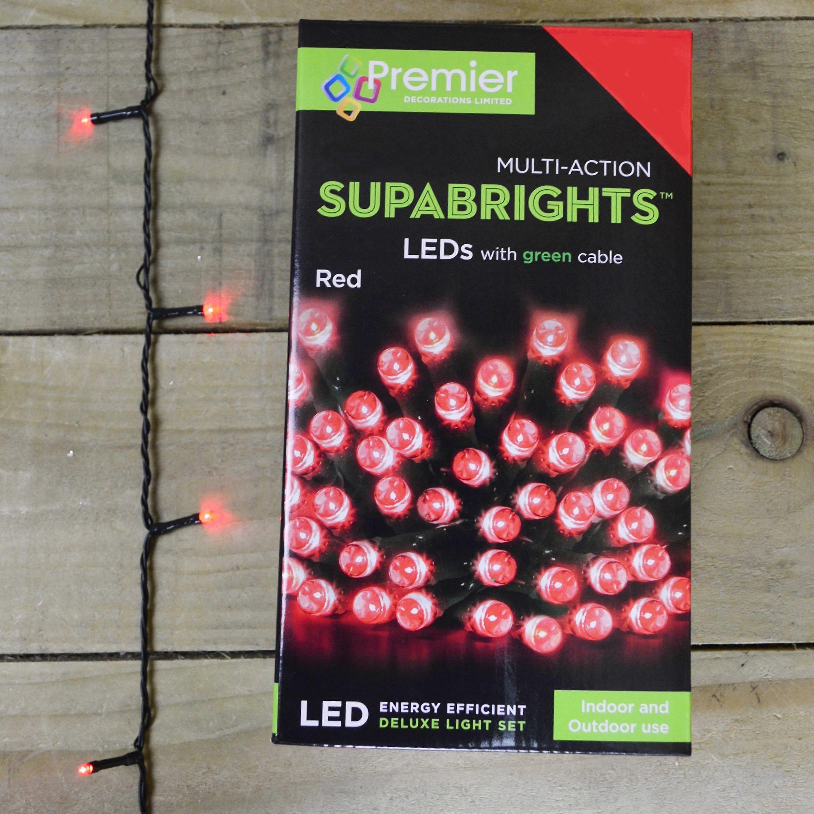 96M 960 Led Premier Multi Action Supabright Christmas Lights Red