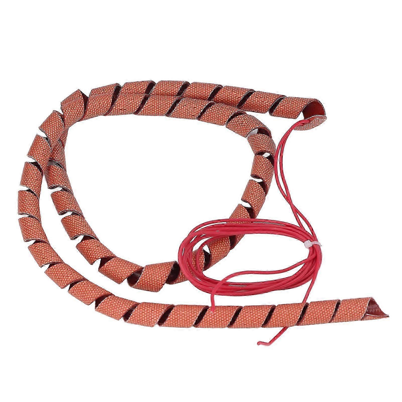 スパイラルシリコーン加熱テープパイプ加熱ヒートトレースケーブルラップ凍結防止用220V 70W 10mm(0.39in)外径