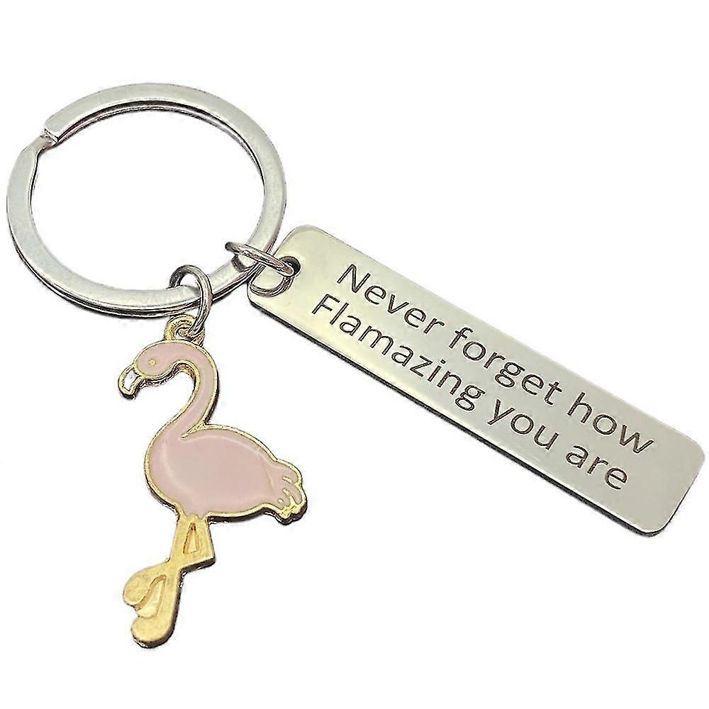 Flamingo Keychain ποτέ μην ξεχνάτε πόσο φλεγόμενος είστε δώρο κλειδοθήκης