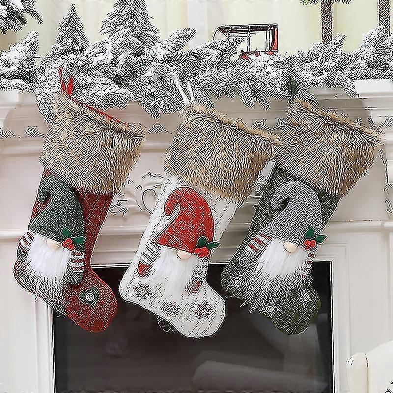 Christmas Socks Gift Bag Christmas Ornaments Candy Socks