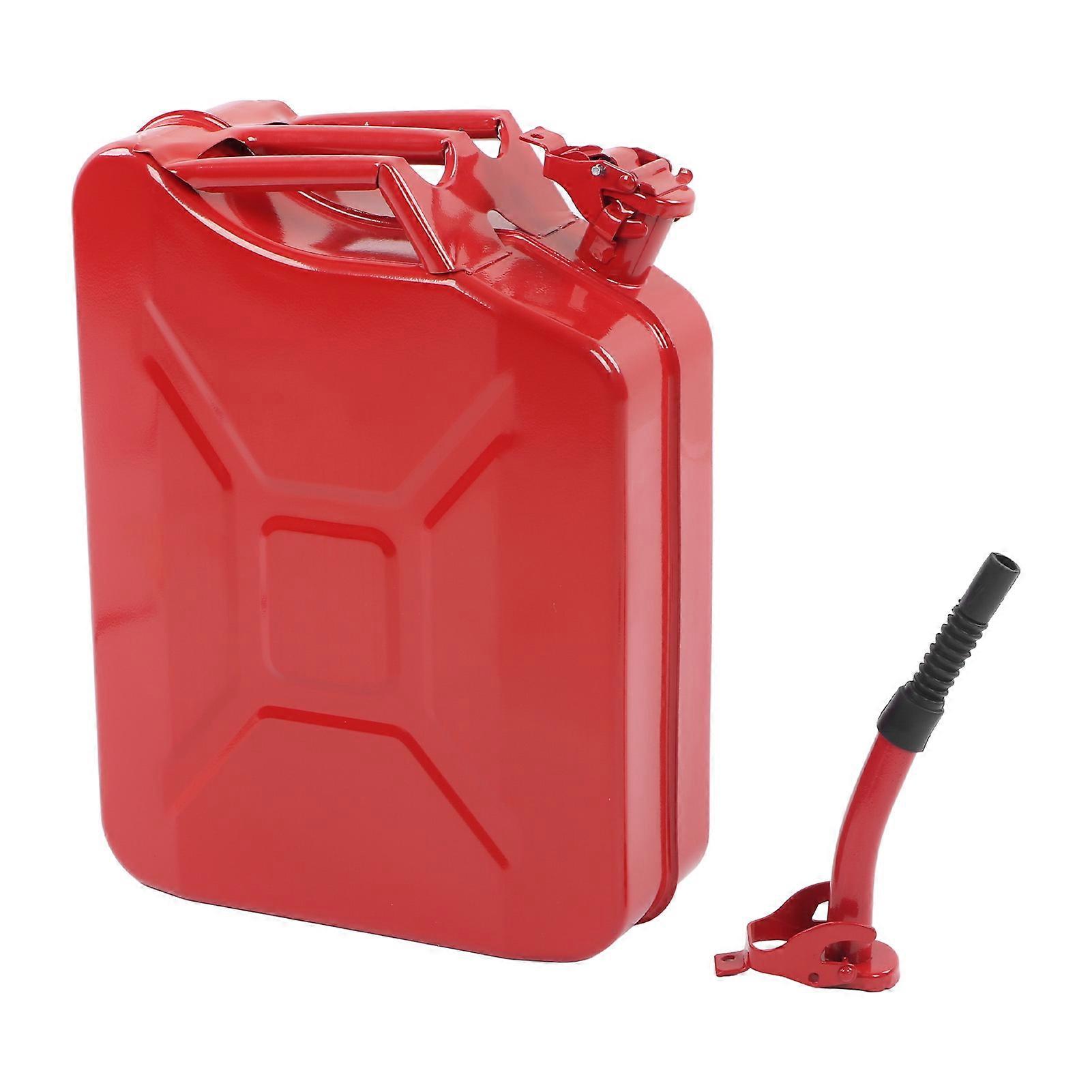 5.3 Gallon 20L Gas Can Stainless Steel Gasoline Bucket Portable Fuel Container with Self Exhaust Port