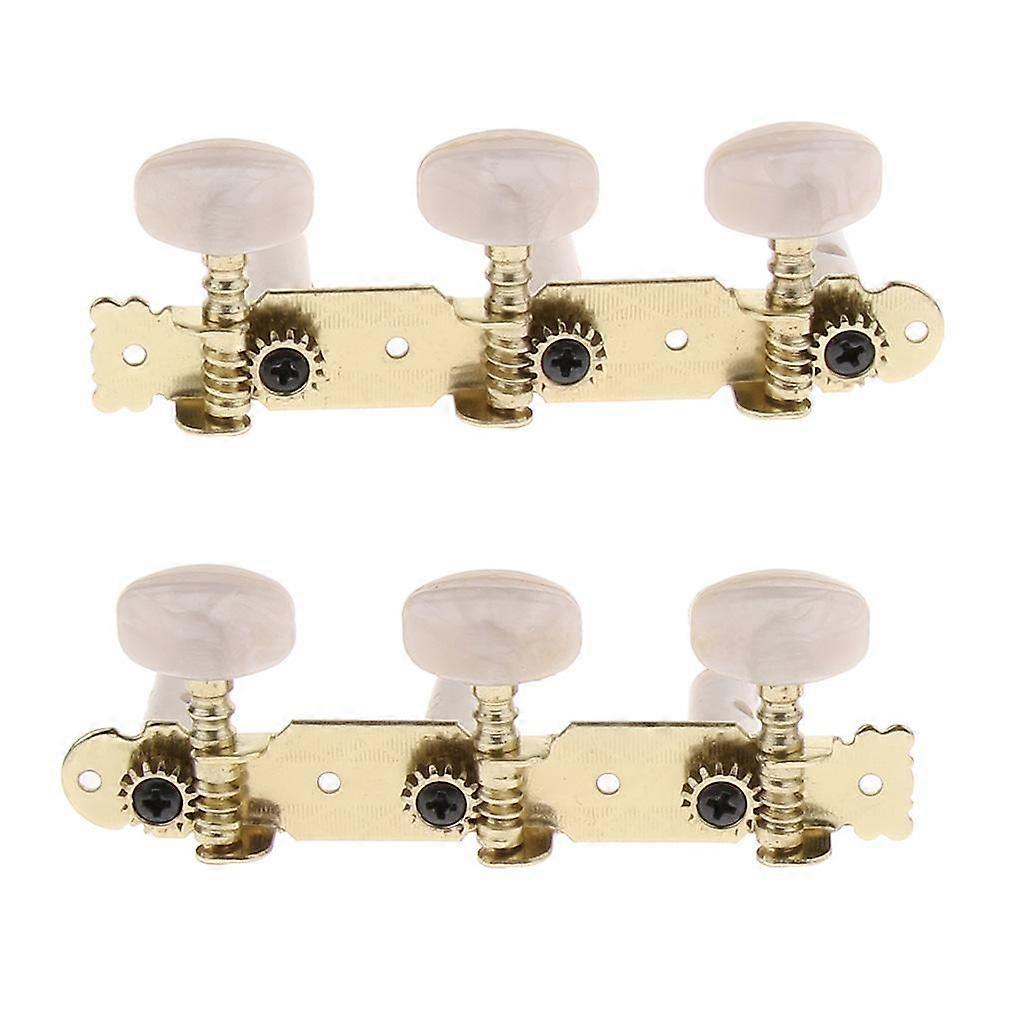 2x Wood Guitar String Button Tuning Pegs Machine Head for 6 Strings Guitar