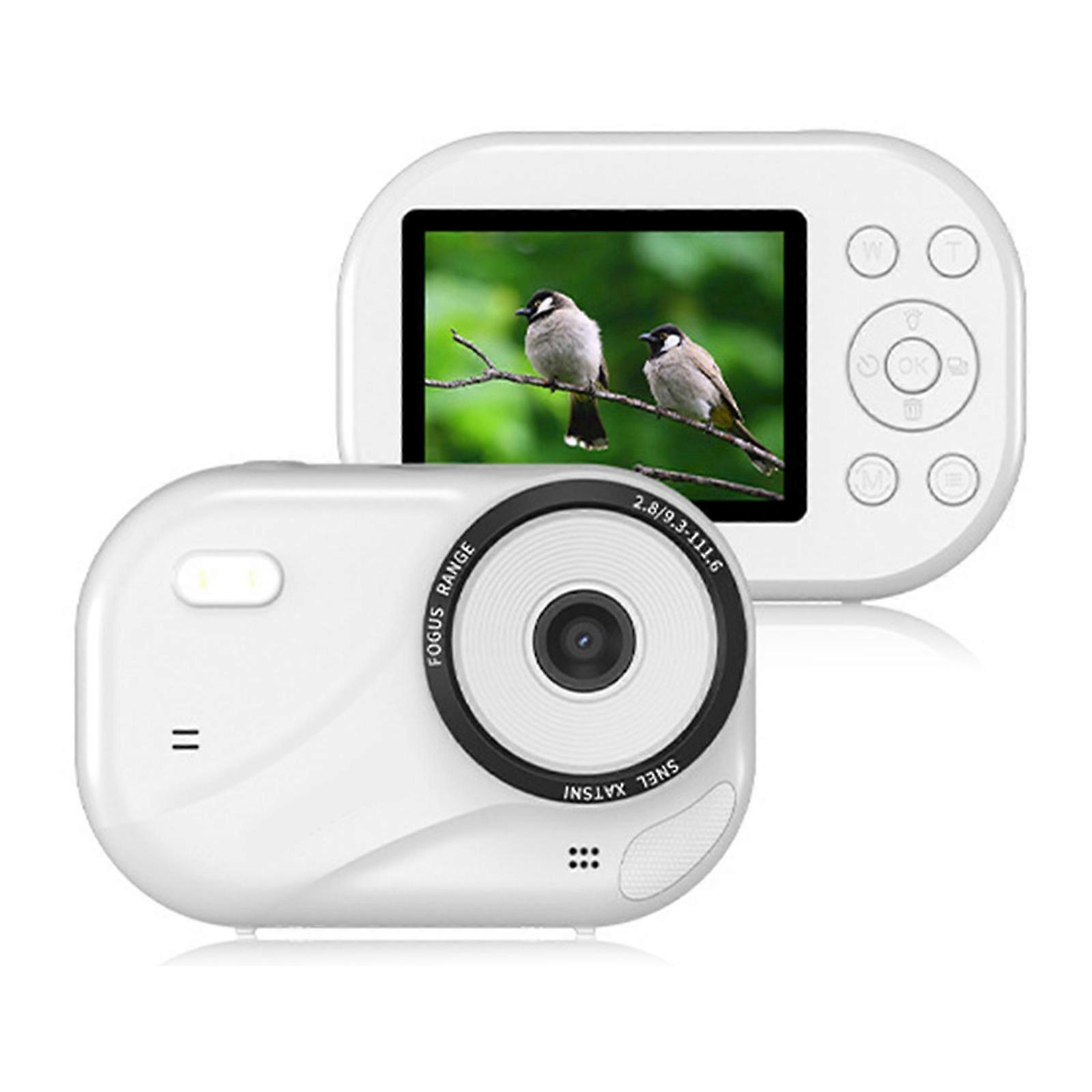 Beginner Friendly 48MP Digital Camera 4K Video Resolution with 16X Digital Zoom and Data Cord Build-in Creative Filter White