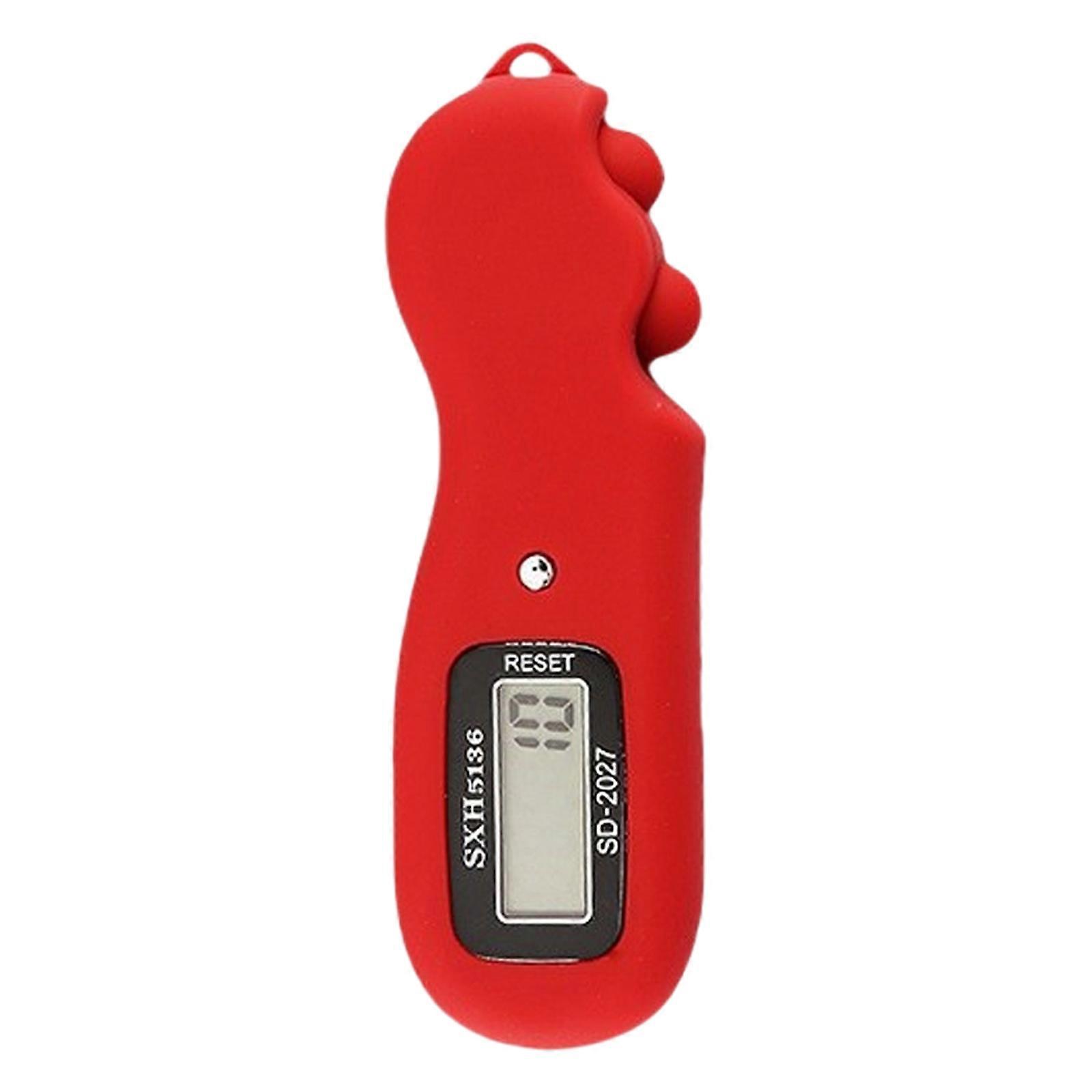 Efficient Counting Gadget Digital Counter With High Precise Quiet Operation And Time Display Fit for Spiritual Daily Use Red