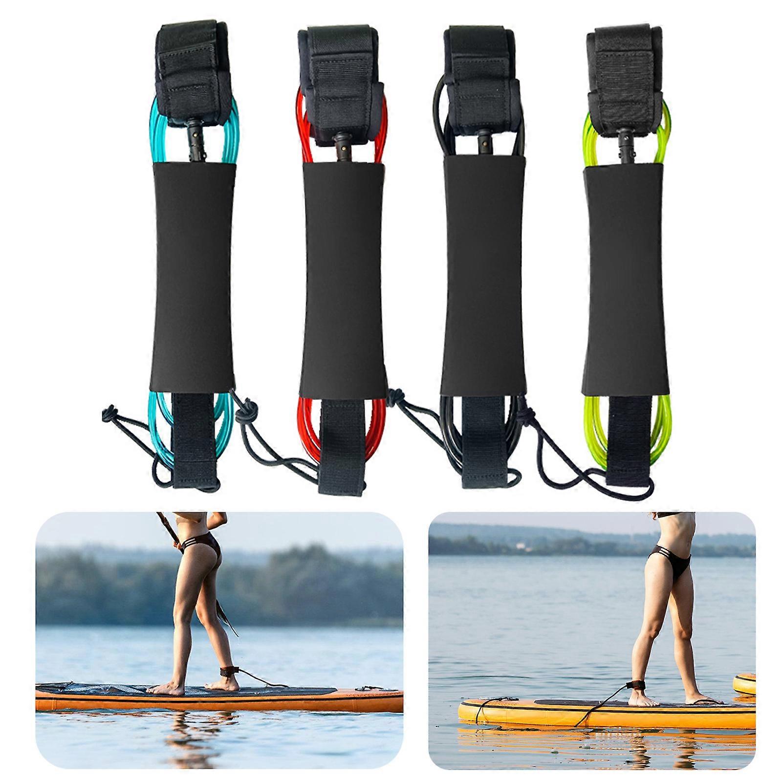 High Strengths Elastics Surfing Leashes Reliability Flexible Surfboard Foot Rope for Secure Surfing Experience Red