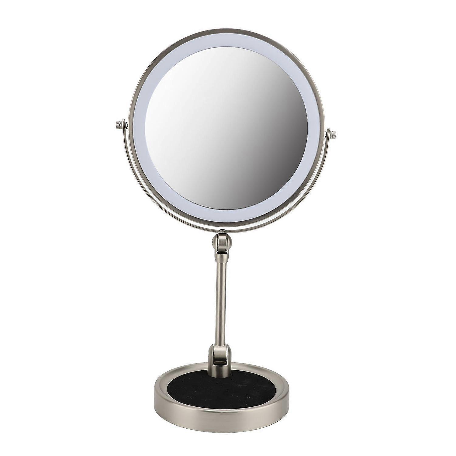 9inch Folding Makeup Mirror Portable Magnifying Makeup Mirror Double Sided LED Light Makeup Mirror F