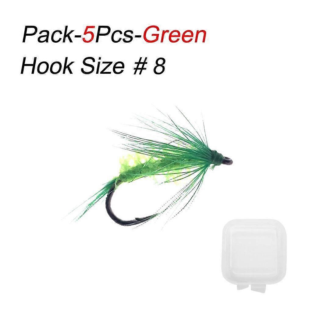 5/10Pcs/Box Mixed Colors Insects Flies Fly Fishing Lures Fly Floating Bait Dry Flies Trout Artificial Crank Hook Lure