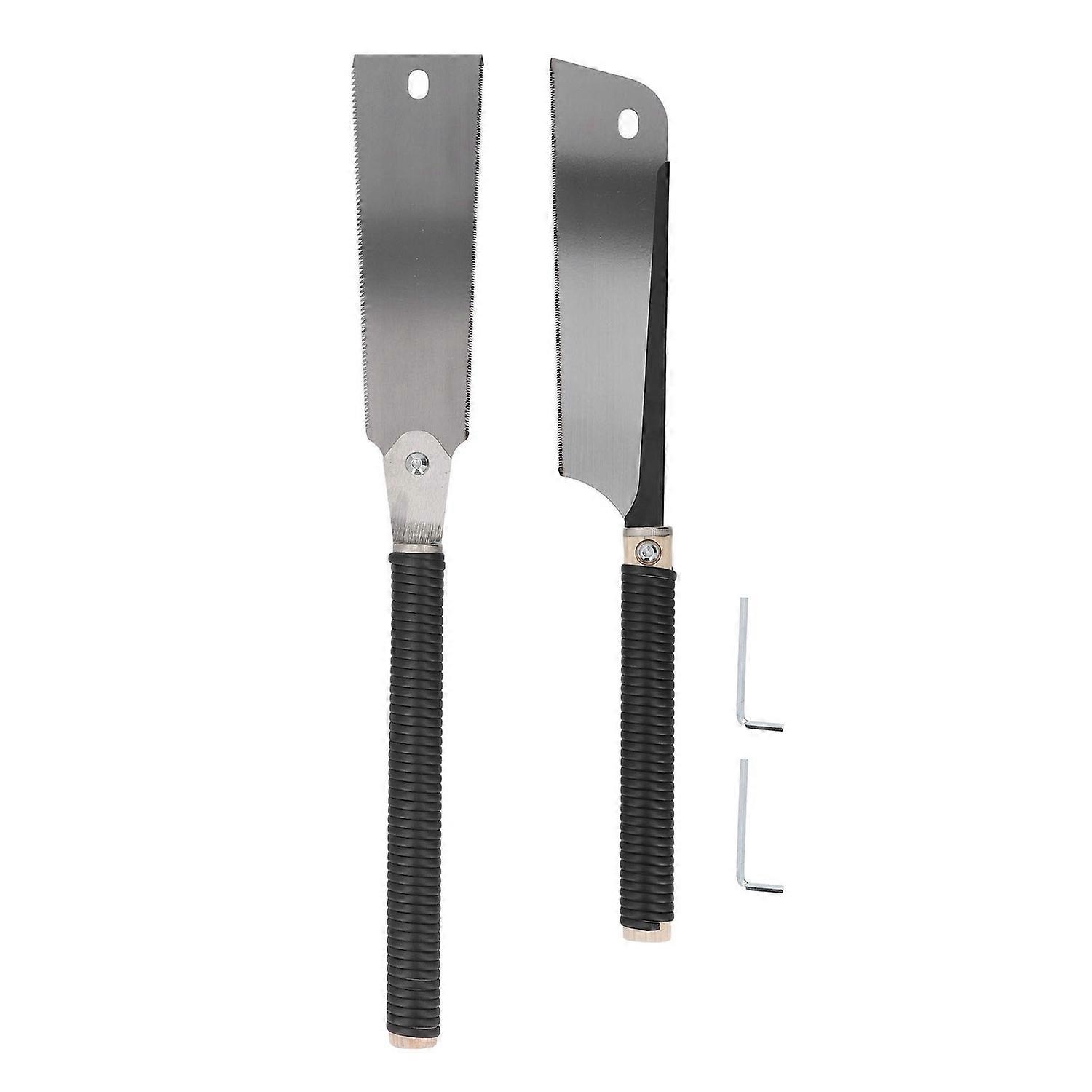 Pull Saws Black Rattan Handle SK5 Steel Blades Multifunctional Accurate Double Edges Sided Pull Saw