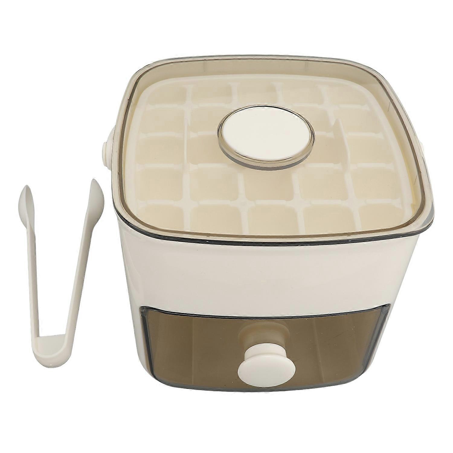 Ice Cube Tray ABS PP 48 Grids 2 Tray Easy Release Ice Cube Box with Lid Storage Bin for Freezer Milk