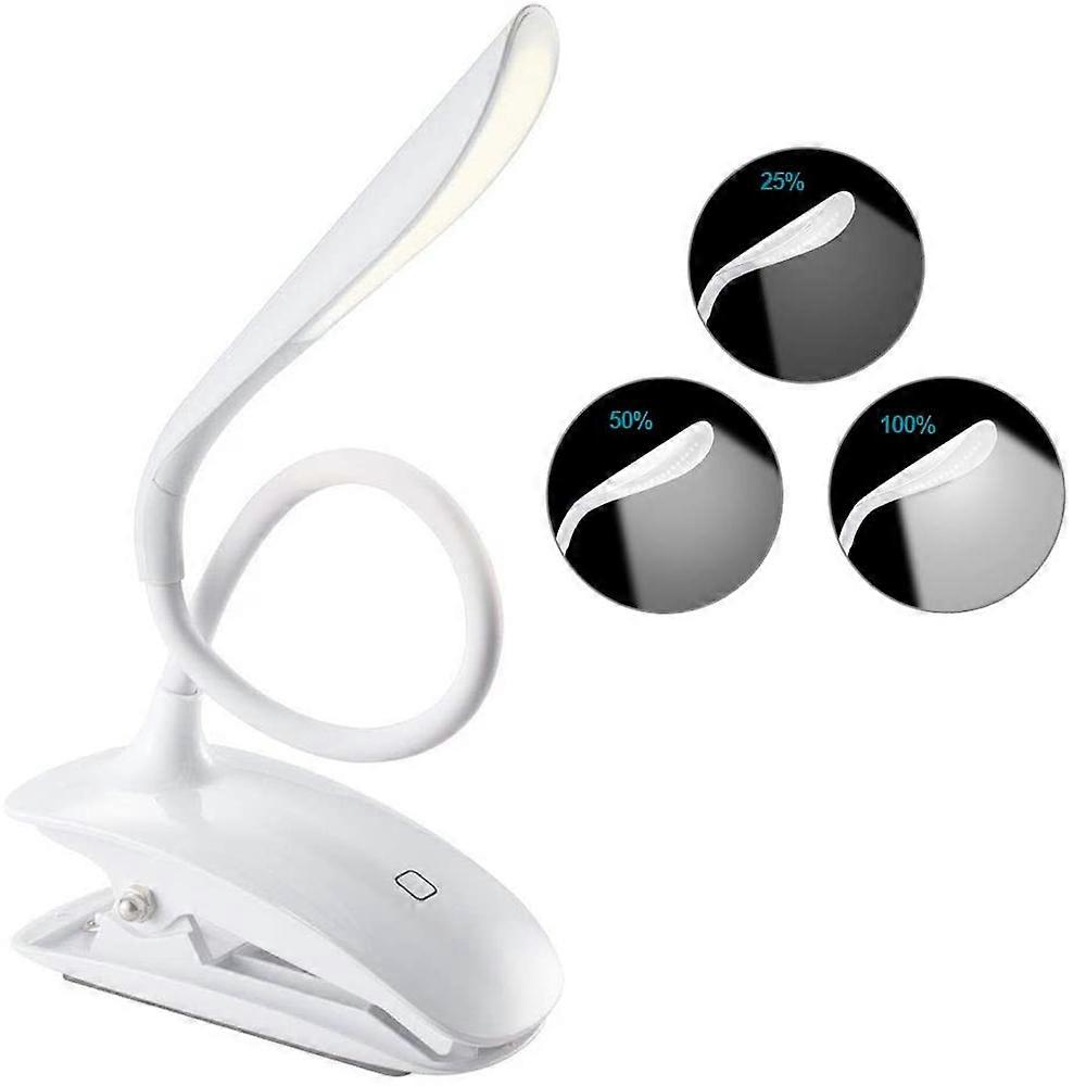 Reading Light, Battery Operated, Clip-on, Flexible Gooseneck
