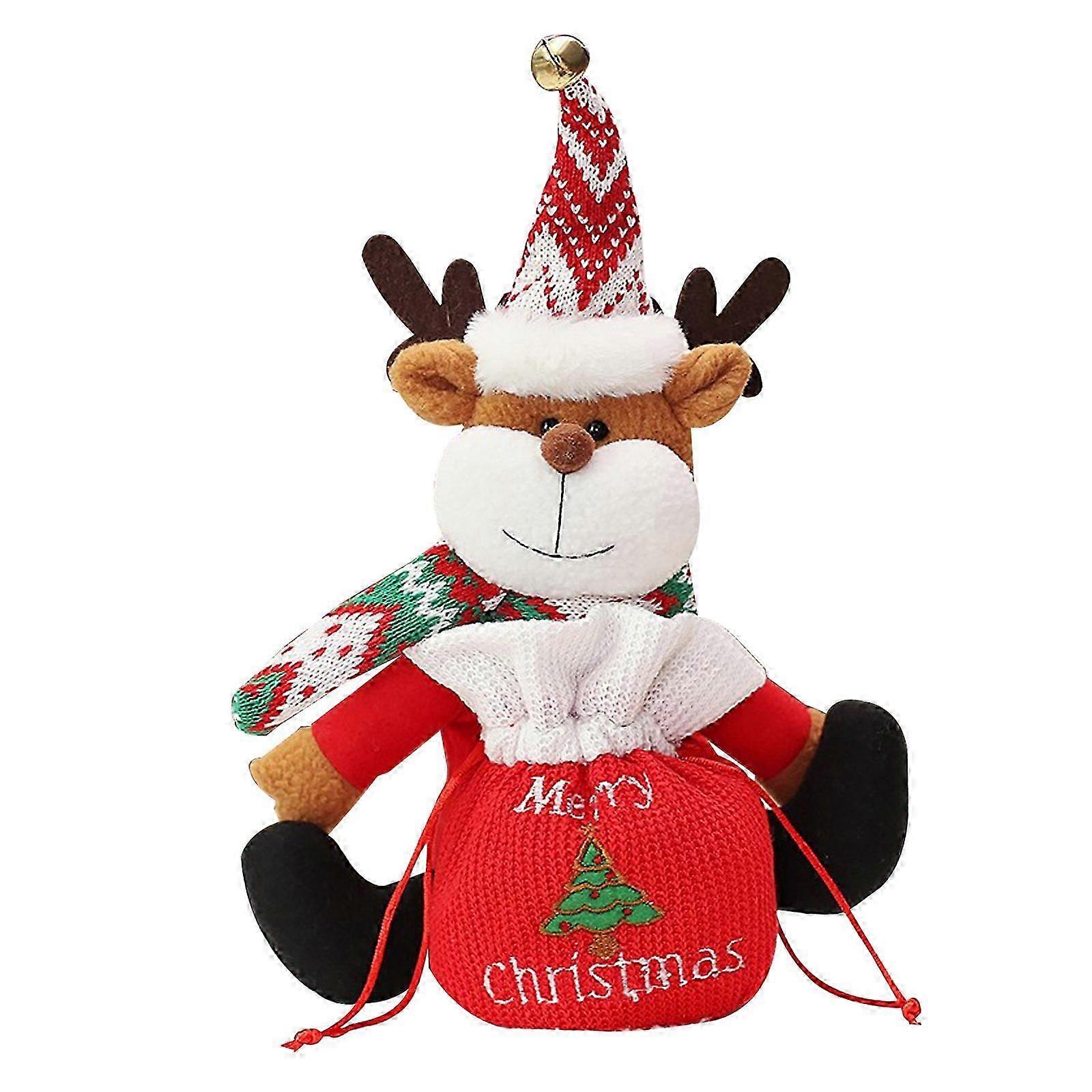 Creative Christmas Santa Sacks Cloth Gift Bag Candy Apple Handle Tree Table Decoration