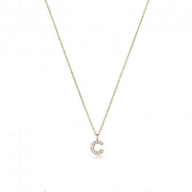 Diamond Jewellery 18ct Gold Diamond Initial Necklace NDQ154/C