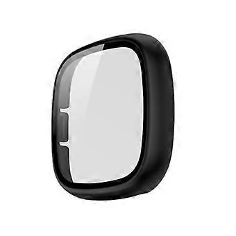 Voor Fitbit Versa 3 / Fitbit Sense Frosted PC + horlogekast van gehard glas