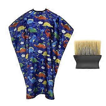 Haircut Cute Pattern Waterproof Adjustable Kids Salon Hair Cutting Cape with Brush for Barber Shop
