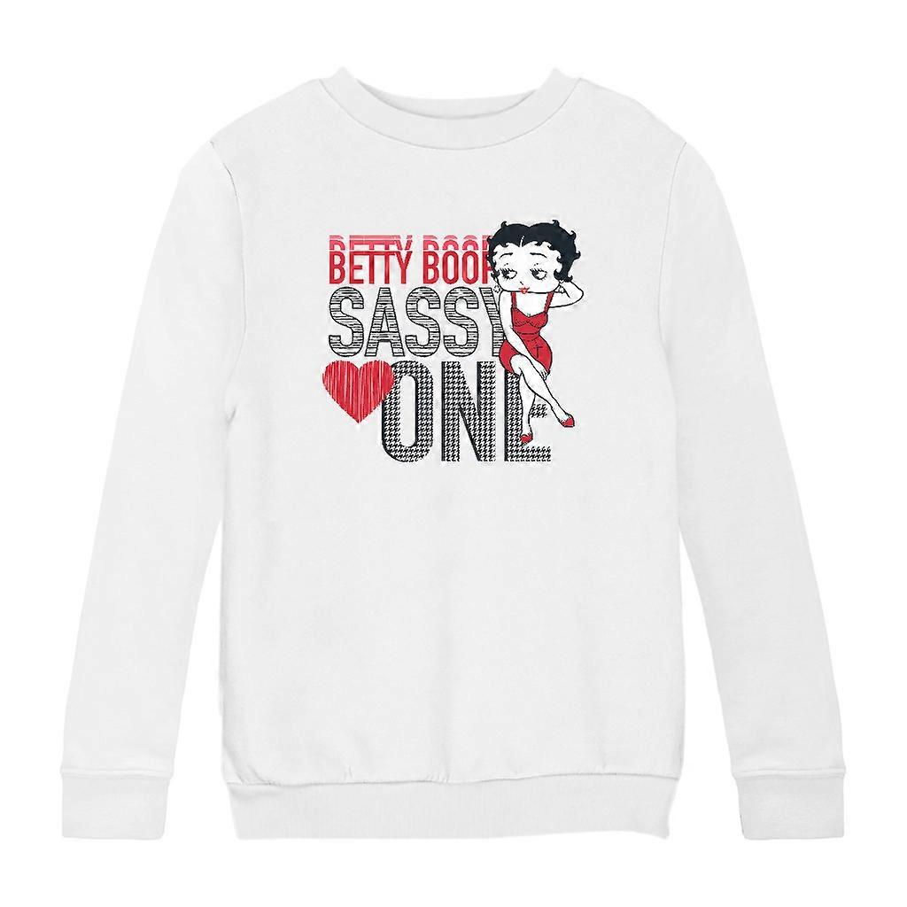 Betty Boop Sassy One Houndstooth Pattern Kid's Sweatshirt