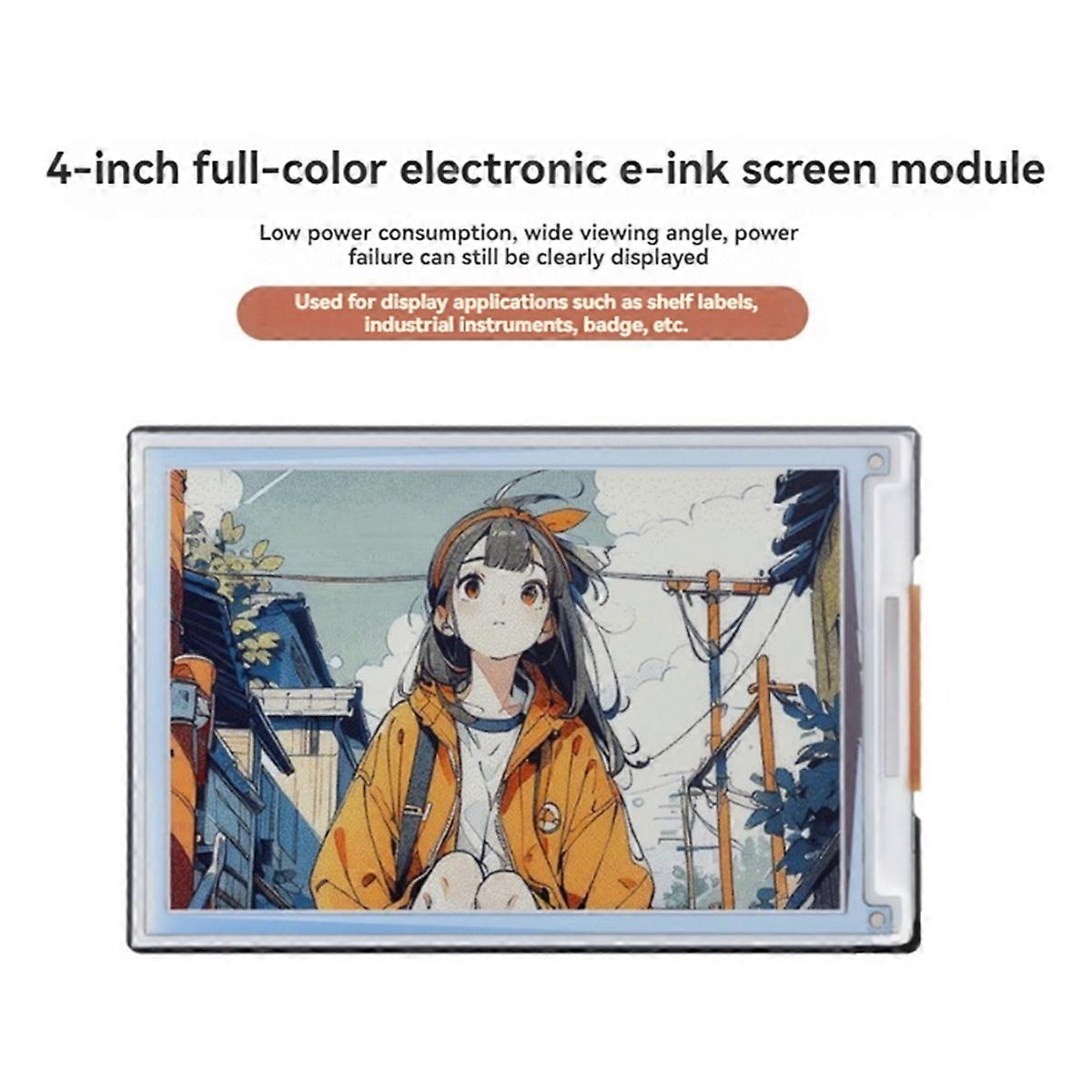 4 Inch E-Paper Display Full-Color E Ink Spectra 6 600x400 Pixels SPI Interface Low Power E-Paper Sc