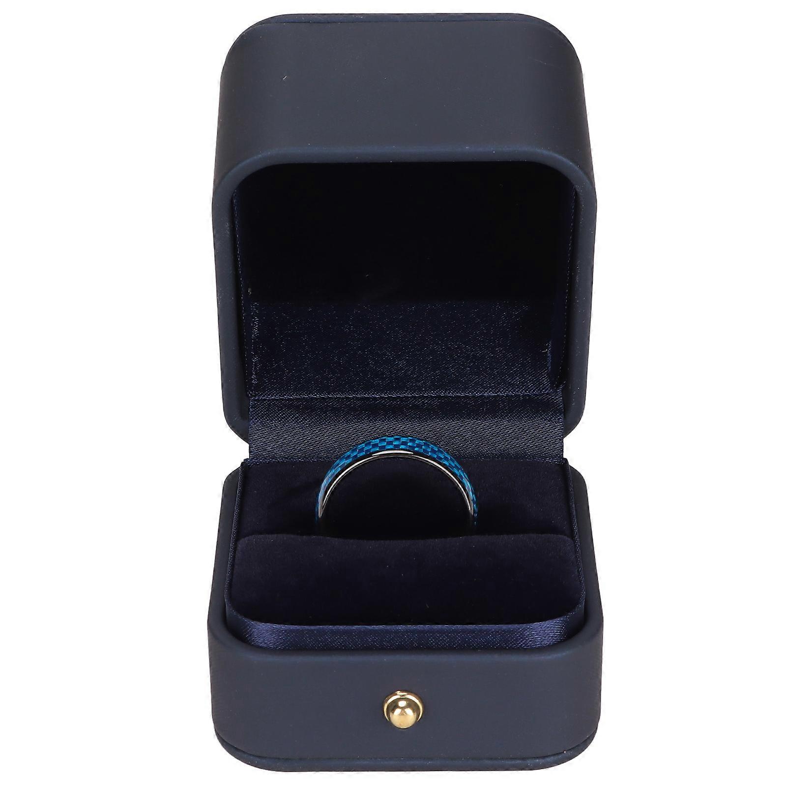 Car Smart Finger Key Ring Replace Key Card Key Fob Blue Carbon Fiber Replacement for Tesla 3/X/S/Y Models