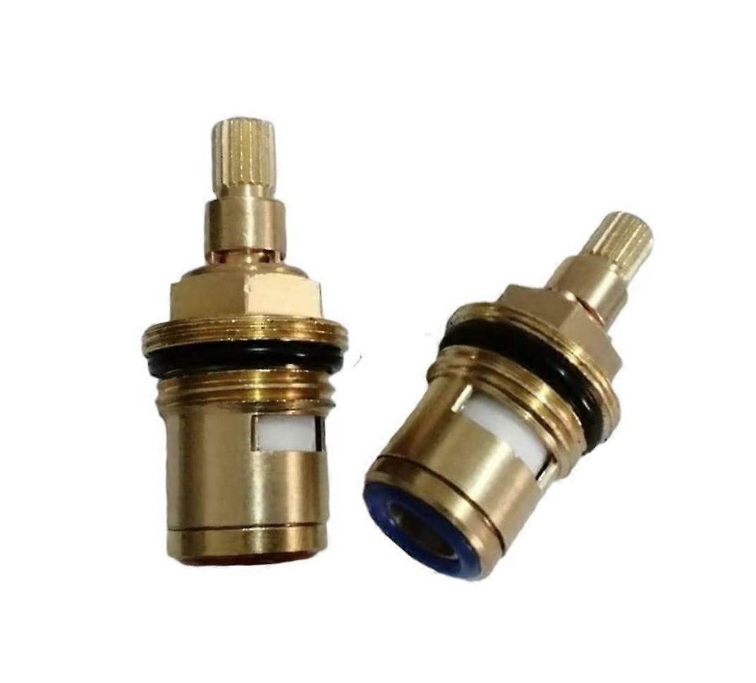Faucet Valve Replacement 2 Pack Ceramic Handle Cartridge Brass Ceramic Disc G1/2 Inlet Size Bathroom