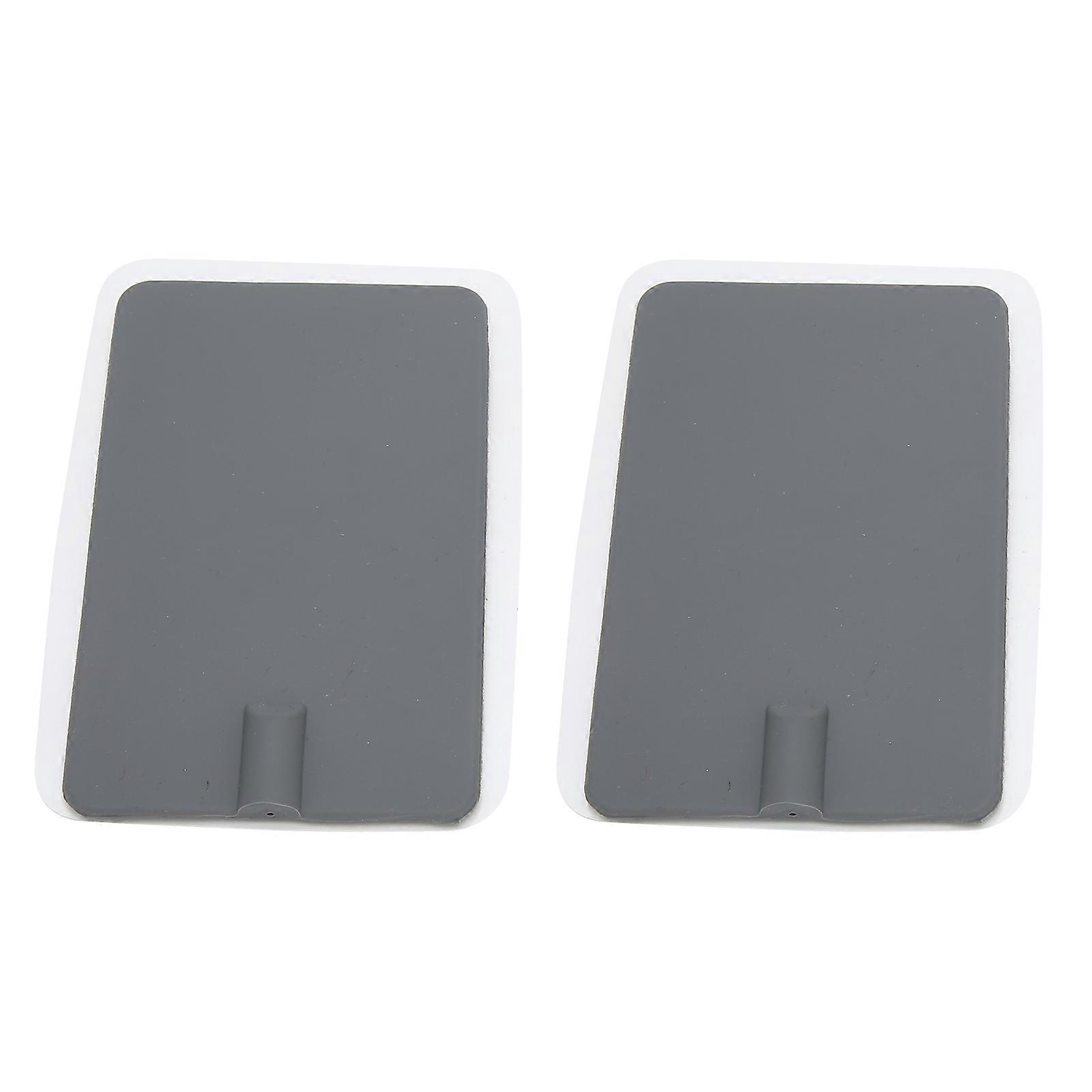 Pack of 2 soft silicone electrodes for physiotherapy instrument, gray, 7 x 11 cm