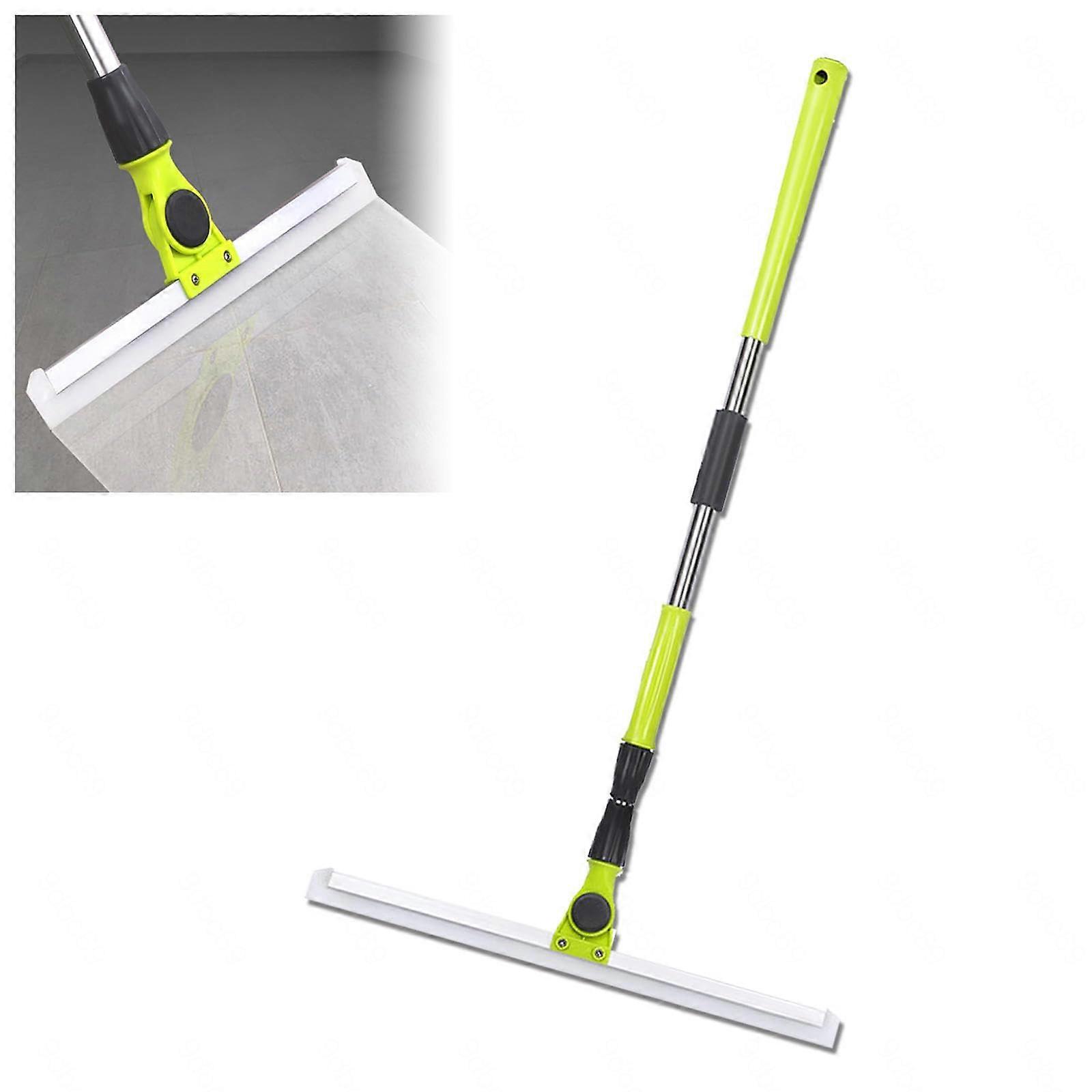 Floor Squeegee for Concrete Floor, with 51 Long Handle Squeegee for Floor, Rubber Broom for Pet Hair