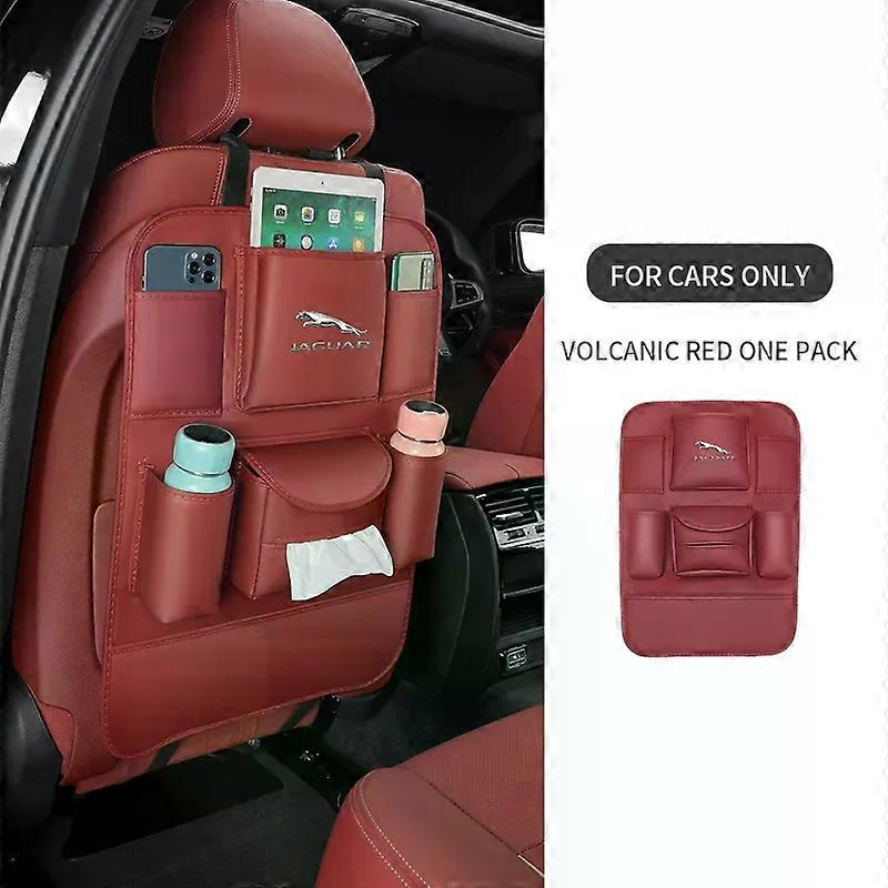 Car Seat Organizer Seat Storage Bag Rear Anti-wear Anti-kick Pad compatible for Jaguar E-PACE F-PACE F-TYPE XE XF XK XJR XFR XJ XEL XFL