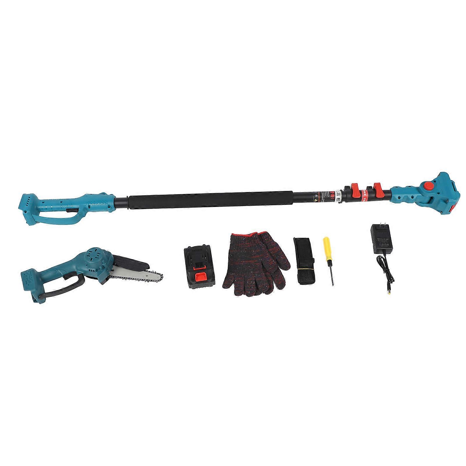 Electric Cordless Chainsaw 180° Adjustable Head Lithium Battery Power Handheld Chain Saw with Extension Rod