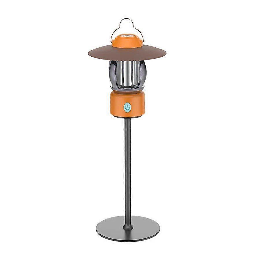 Multifunctional Camping Lamp Portable Flashlight Type-C Rechargeable Retro Atmosphere Horse Lantern LED Hanging Tent Light
