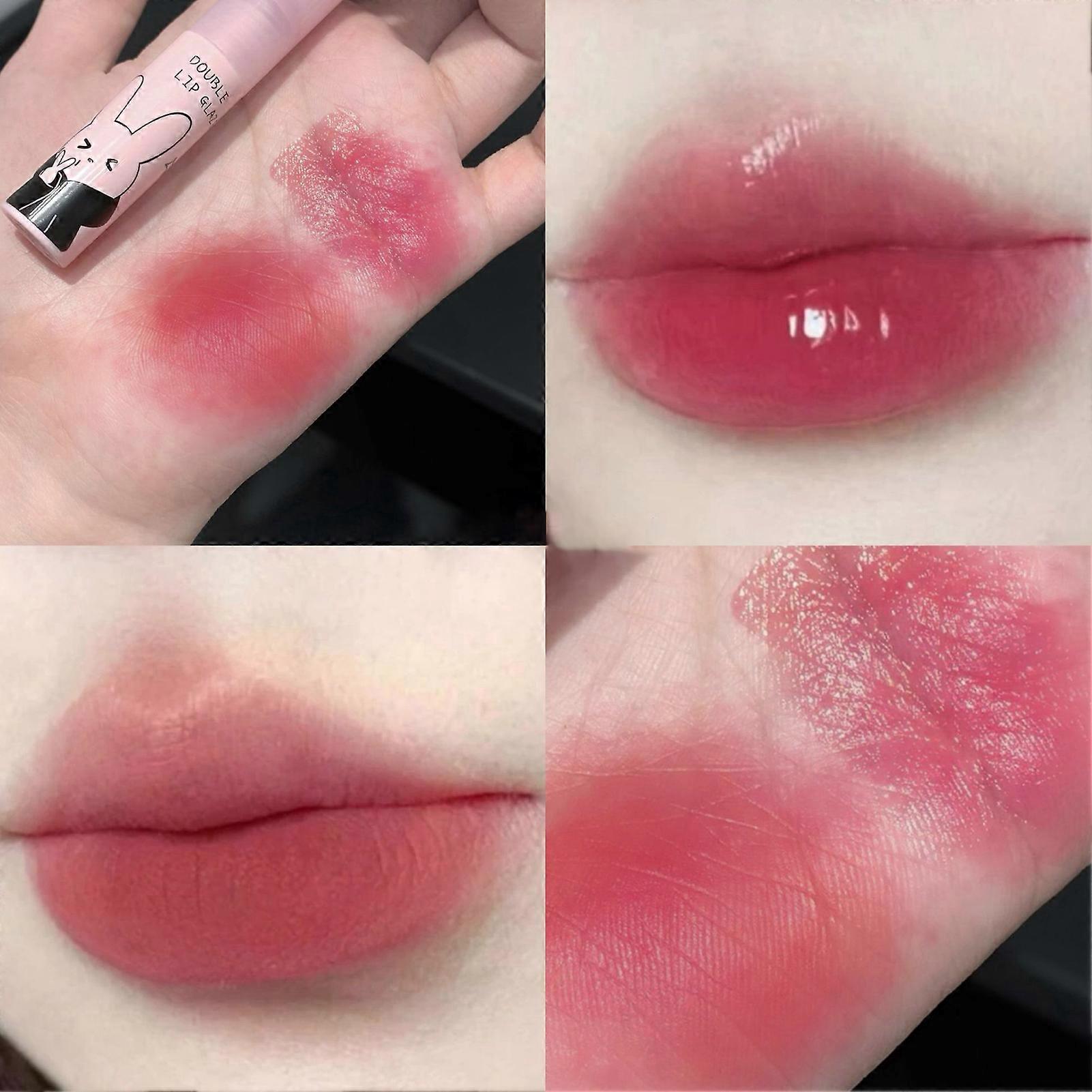 Double-headed Mirror Lip Gloss Long Lasting Mirror Liquid Lipstick