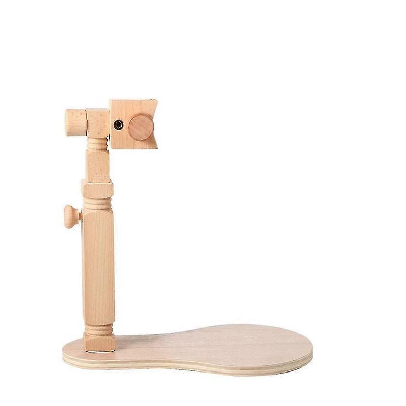 Kirjontateline säädettävä 360 astetta pyörivä puu pyöreä säädettävä pyörivä manuaalinen ompelu poikkikehyksen pidike kotiin mengxi-1