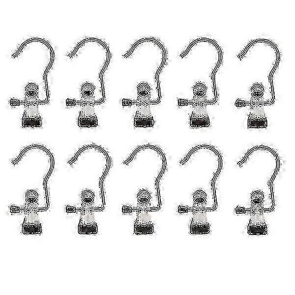 Hook Stainless steel 10-pack with clamp